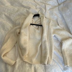 Skims ivory zip hoodie